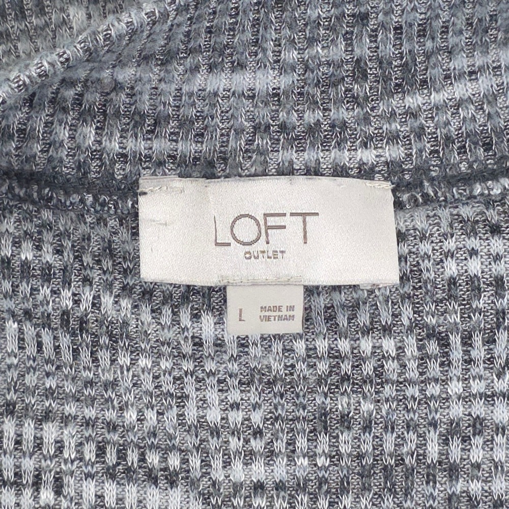 LOFT Relaxed Fit Knit V-Neck Long Sleeve Pullover Sweater Womens L - Picture 6 of 7